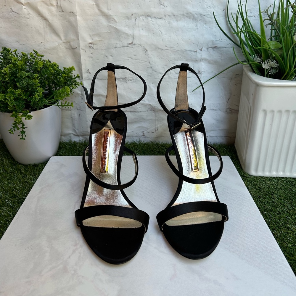 SOPHIA WEBSTER
Women's Rosalind
Crystal Triple Strap Heeled Sandals -
Black 7.5 - Picture 8 of 16